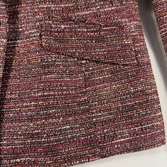 Kasper Tweed Blazer Jacket 8P Pink Multi Button Front Blazer Career Office - Picture 5 of 10